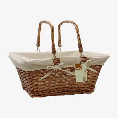 The Range Split Shopping Storage Basket with Cream Lining