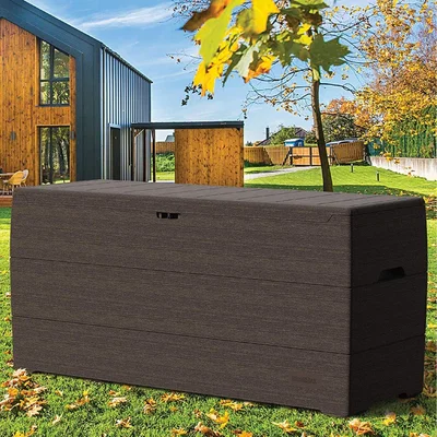 The Range Duramax Cedargrain Durabox Plastic Deck Box  - 116cm
