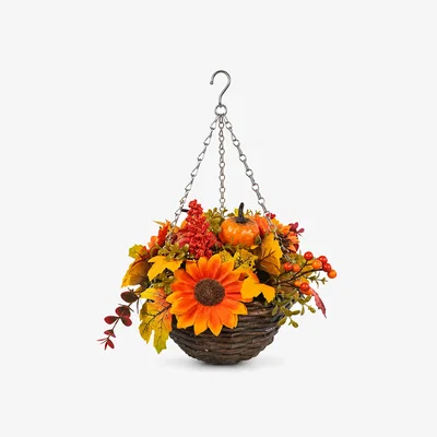The Range Best Artificial 45cm Spring Summer Hanging Basket - Autumn