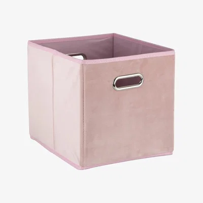 The Range Velvet Storage Cube - Blush