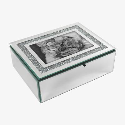 The Range Crushed Crystal Mirror Box with Photo