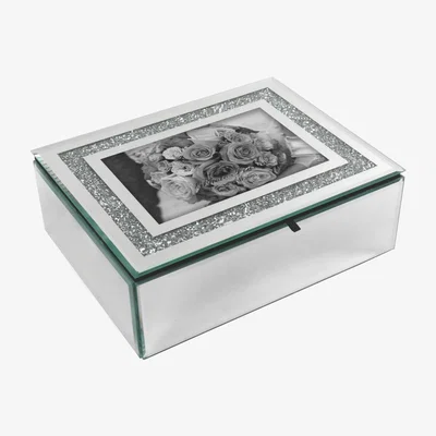 The Range Crushed Crystal Mirror Box with Photo