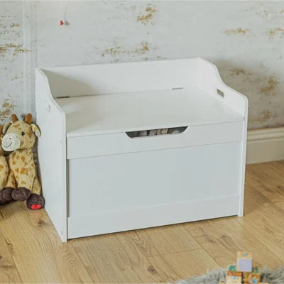 The Range Kids White Wooden Toy Box Bench  - White