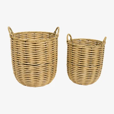The Range Set of 2 Rattan Baskets - Natural