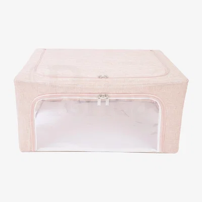 The Range Periea Beau Folding Storage Box with Collapsible Steel Frames - Pink / Medium