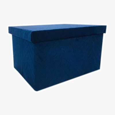The Range Collapsible Velvet Storage Box With Lid