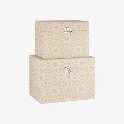 The Range Two Floral Ochre Trunks