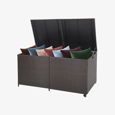 The Range Costway 660L Deck Storage Box-Mix Brown - Brown