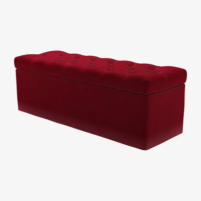 Sofa.com Valentin Blanket Box in Malbec Cotton Matt Velvet