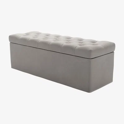 Sofa.com Valentin Blanket Box in Nimbus Aquaclean Clever Velvet