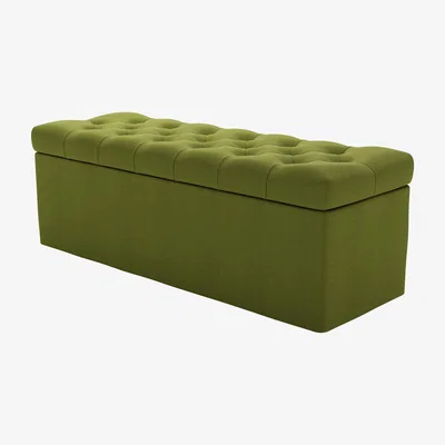 Sofa.com Valentin Blanket Box in Vine Leaf Organic Smart Cotton
