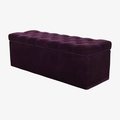 Sofa.com Valentin Blanket Box in Damson Smart Velvet