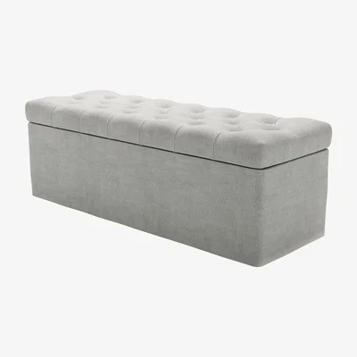 Sofa.com Valentin Blanket Box in Fog Aquaclean Clever Chenille