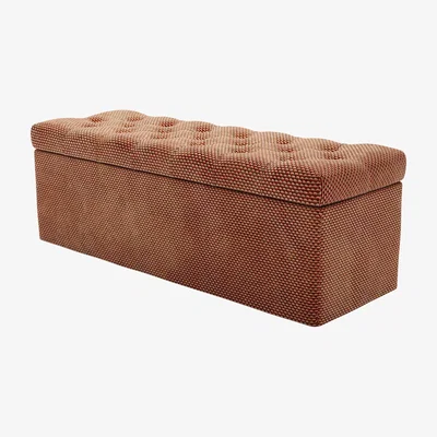 Sofa.com Valentin Blanket Box in Pomegranate Bubble Velvet
