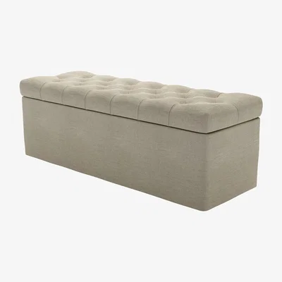 Sofa.com Valentin Blanket Box in Pampas Hygge Smart Linen