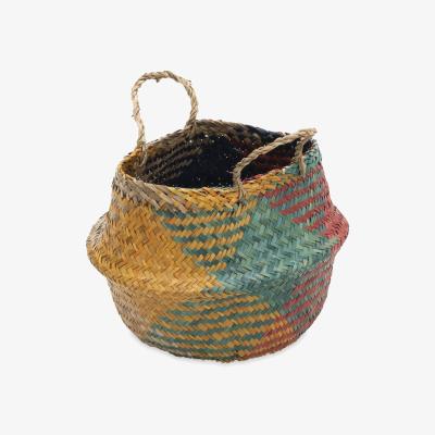 Sazy Boleyn Seagrass Belly Basket, Natural, S