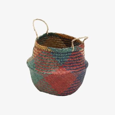 Sazy Boleyn Seagrass Belly Basket, Natural, M