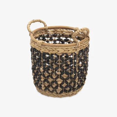Sazy Tudor Water Hyacinth Basket, Natural, M