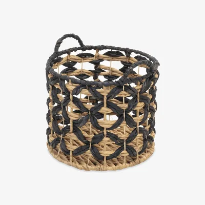 Sazy Catherine Water Hyacinth Basket, Natural, M