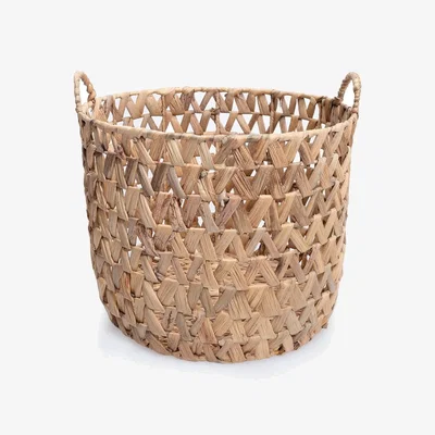 Sazy Stuart Water Hyacinth Basket, Natural, M