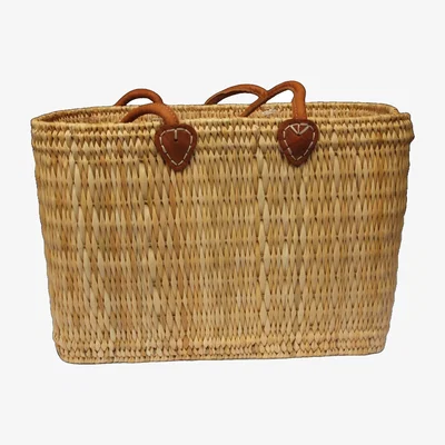 Wolf & Badger Women's Neutrals The Safi Large Basket Tote | Berber Leather