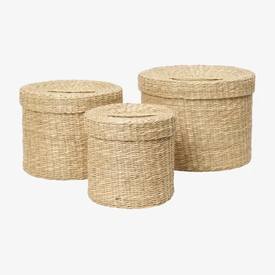Westwing Seagrass Baskets Gaby, Set of 3