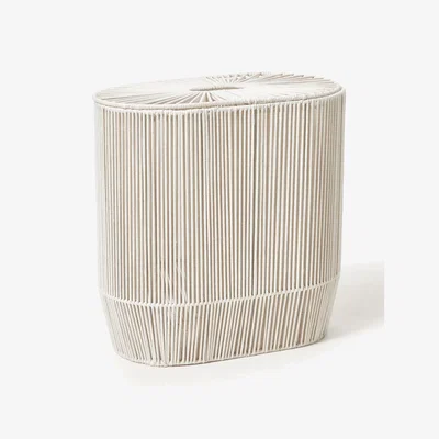 Westwing Handwoven Double Laundry Basket Gabe in Rope