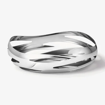 Westwing Stainless Steel Storage Basket Cobra in an Organic Shape