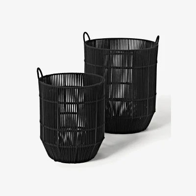 Westwing Handwoven Rope Laundry Baskets Gabe, Set of 2