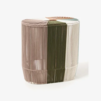 Westwing Handwoven Double Laundry Basket Gabe in Rope