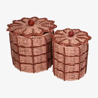 Westwing Handmade Storage Baskets Clara, Set of 2