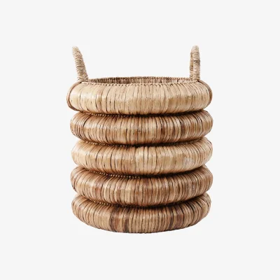 Westwing Hand-Woven Water Hyacinth Basket Chunky