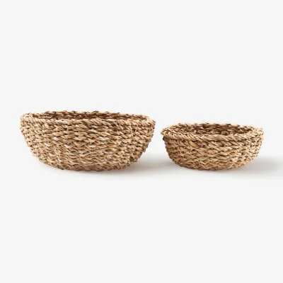 Westwing Seagrass Bread Baskets Tango, Set of 2