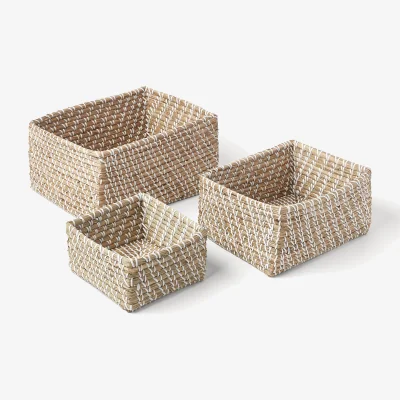 Westwing Seagrass Storage Baskets Aleya, Set of 3