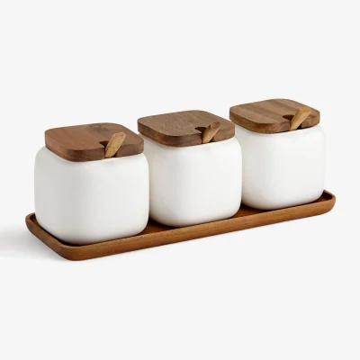Westwing Storage Boxes Essentials with Serving Tray, Set of 4