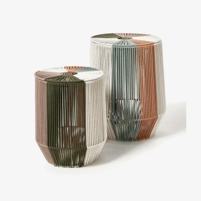 Westwing Handwoven Rope Laundry Baskets Gabe, Set of 2