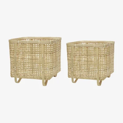 Westwing Bamboo Baskets Sporta, Set of 2