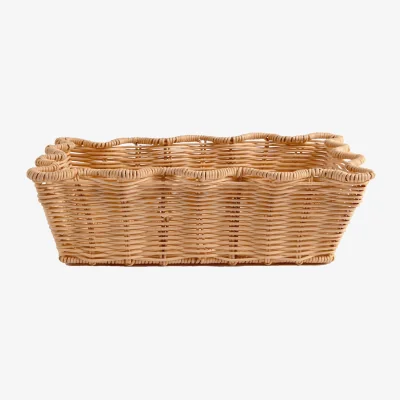 Westwing Handmade Rattan Basket Scallop