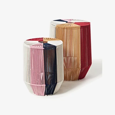 Westwing Handwoven Rope Laundry Baskets Gabe, Set of 2