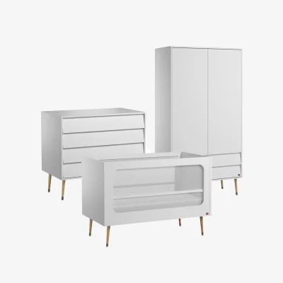 Cuckooland Vox Bosque Baby Cot 3 Piece Nursery Set - Oak Effect