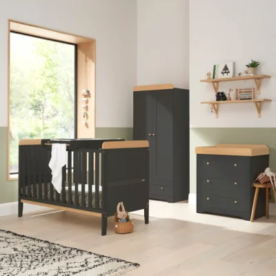 Dunelm Return - Tutti Bambini Rio 3 Piece Nursery Furniture Set, Slate