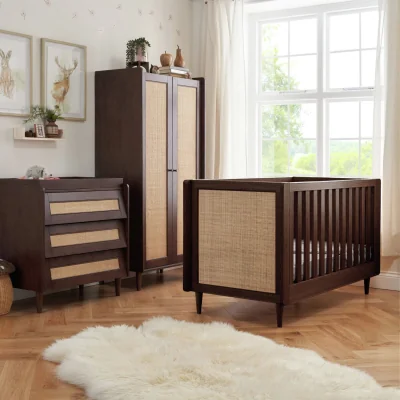 Habitat Tutti Bambini Japandi 3 Piece Nursery Furniture Set - Walnut