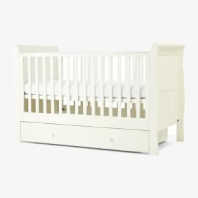 Marks & Spencer Mamas & Papas Mia 3 Piece Cotbed Range with Dresser and Wardrobe - White, White
