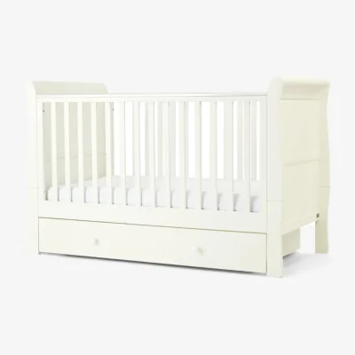 Marks & Spencer Mamas & Papas Mia 2 Piece Cotbed Set with Dresser - White, White