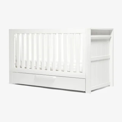 Marks & Spencer Mamas & Papas Franklin 3 Piece Cotbed Range with Dresser and Wardrobe - White, White