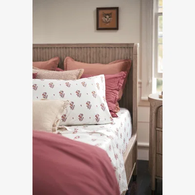 Anthropologie Organic Cotton Percale Printed Sheet Set