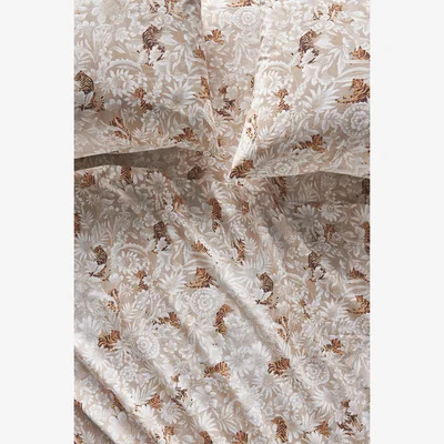 Anthropologie Organic Cotton Percale Printed Bedding Set