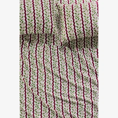 Anthropologie Organic Cotton Sateen Printed Sheet Set