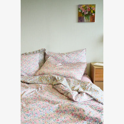Anthropologie Coco & Wolf Betsy Candy Floss Cotton Duvet Set