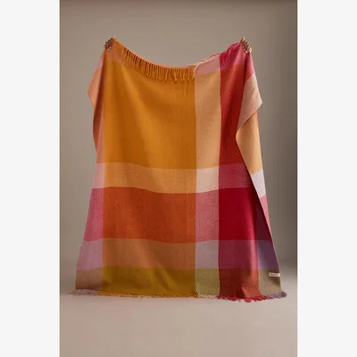 Anthropologie Tartan Blanket Co. Fringe Wool Blanket